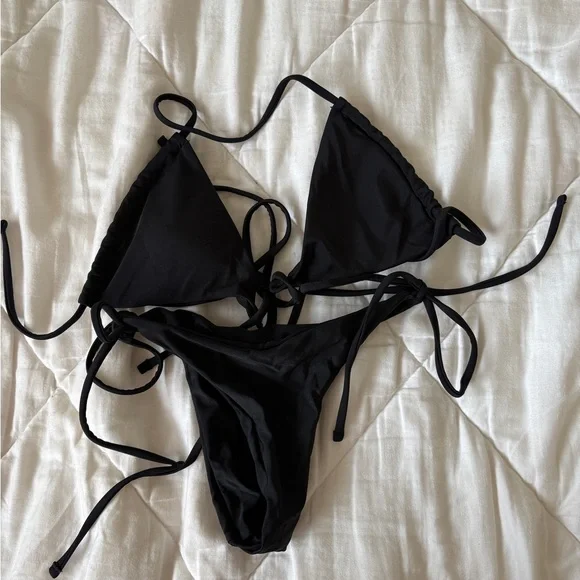 Black Triangle Bikini Set - Picture 1 of 2